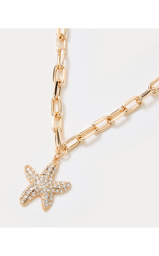 SANDSATIONAL NECKLACE, GOLD METALLIC