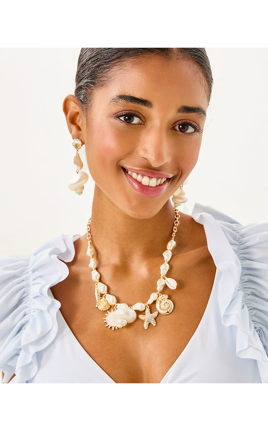 SUMMER SERENADE CHARM NECKLACE, GOLD METALLIC