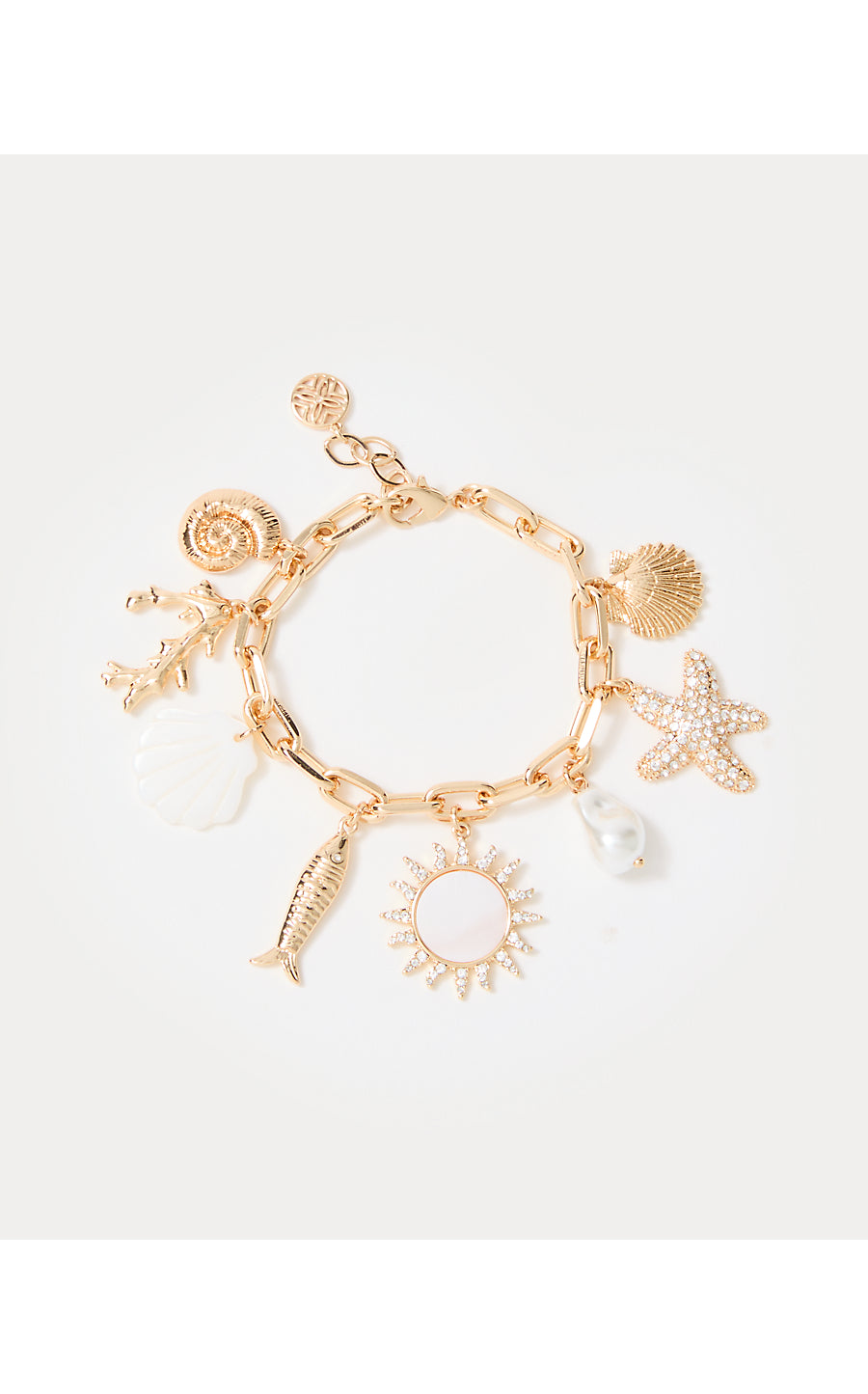 SUMMER SERENADE CHARM BRACELET, GOLD METALLIC