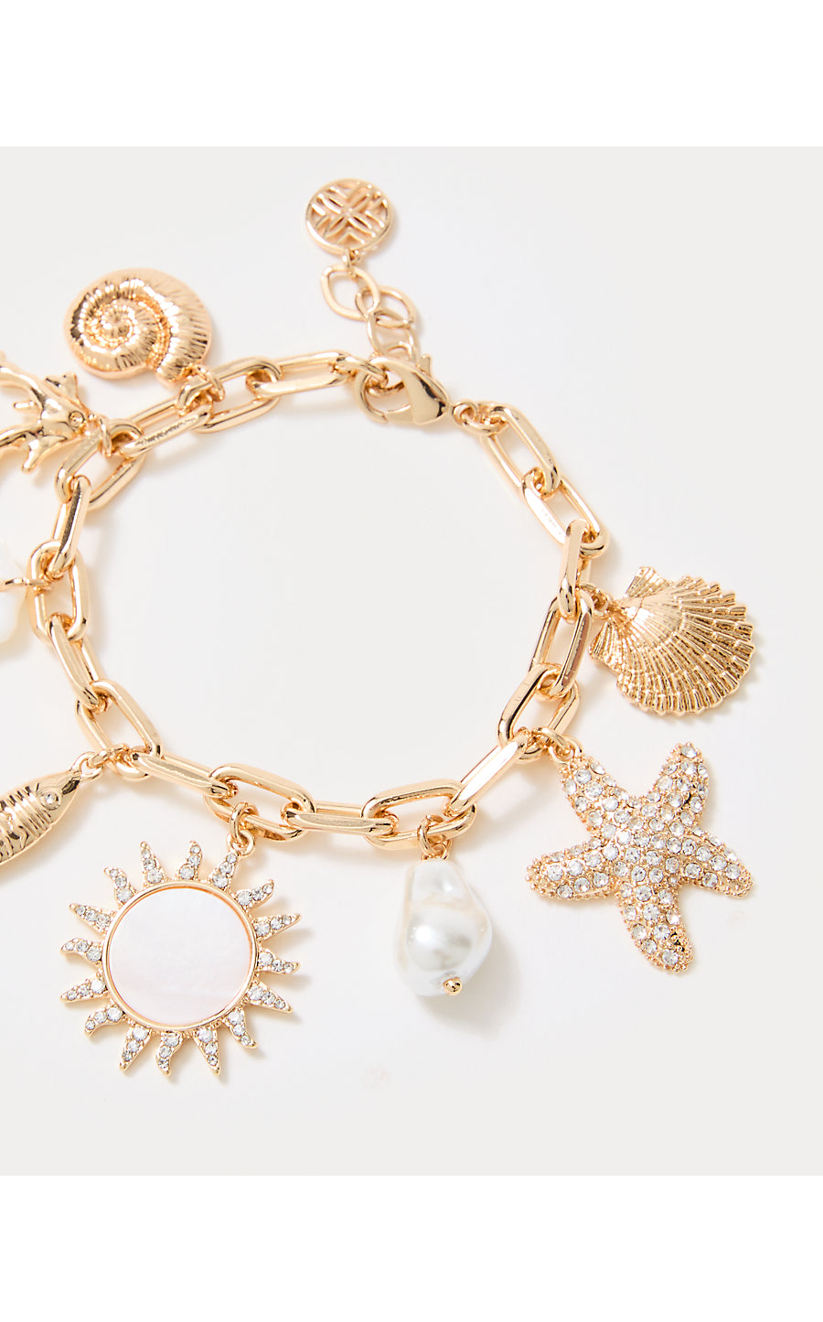 SUMMER SERENADE CHARM BRACELET, GOLD METALLIC