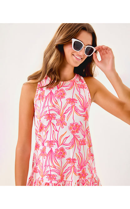 DIXI DRESS, RESORT WHITE LOVELY LONG STEMS
