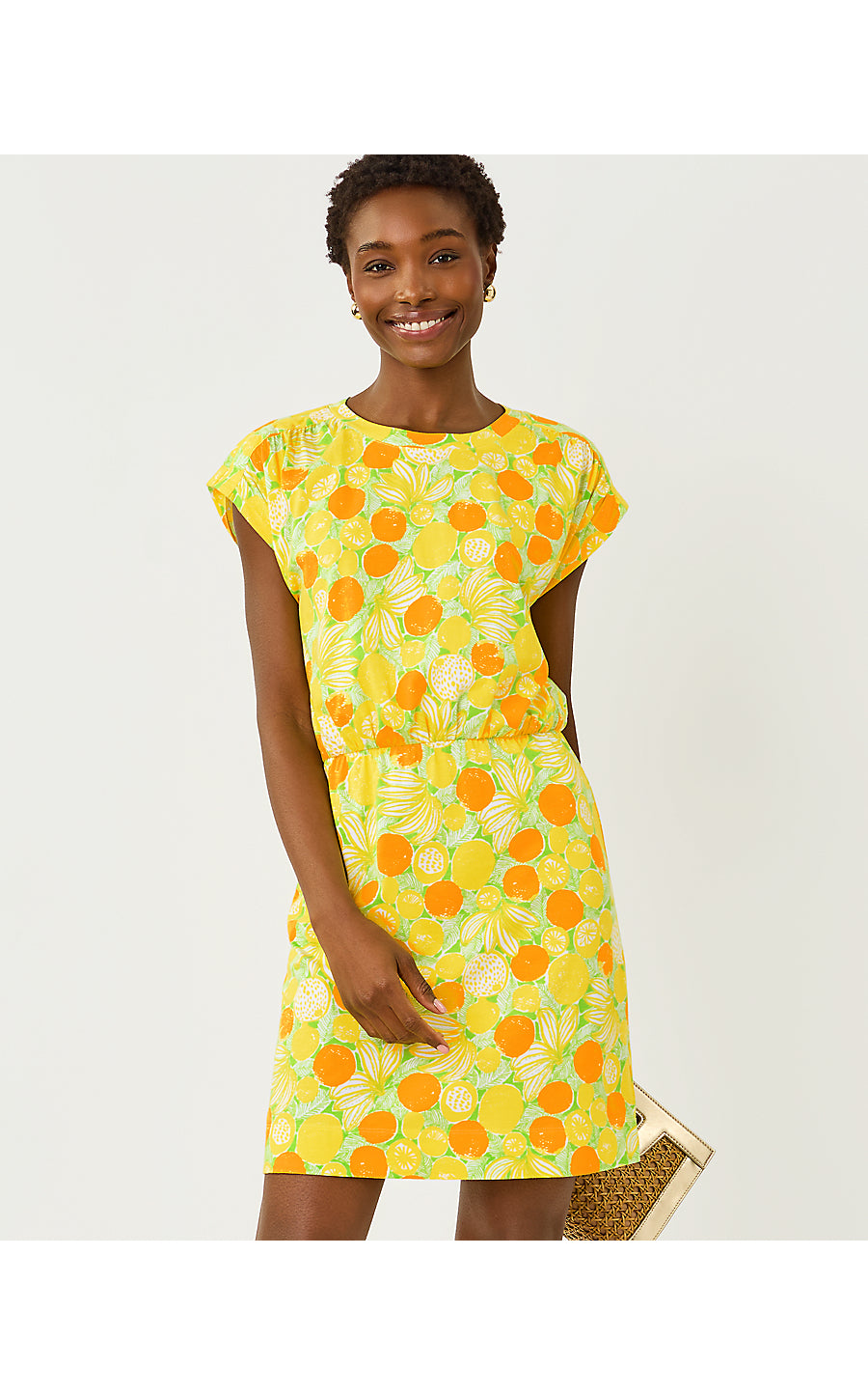 MELLI DRESS, ISLAND PALM ZESTY