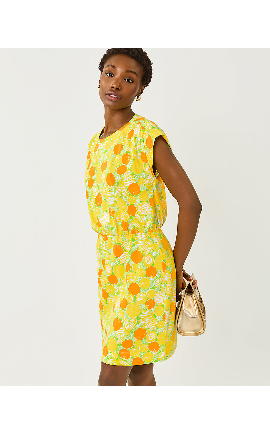 MELLI DRESS, ISLAND PALM ZESTY