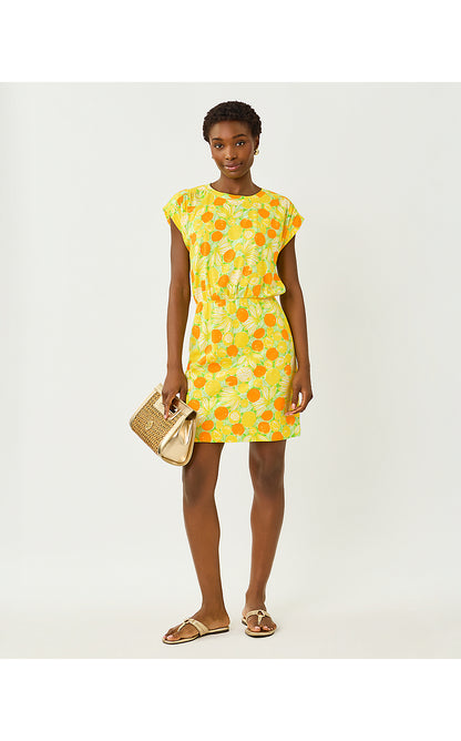 MELLI DRESS, ISLAND PALM ZESTY
