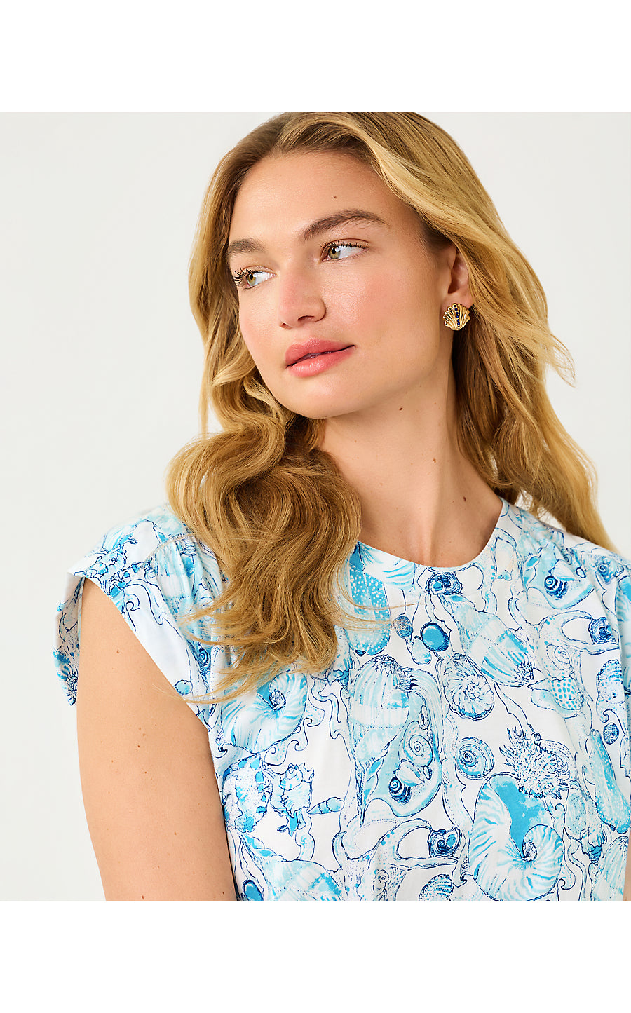 MELLI DRESS, RESORT WHITE SHELL SHINE