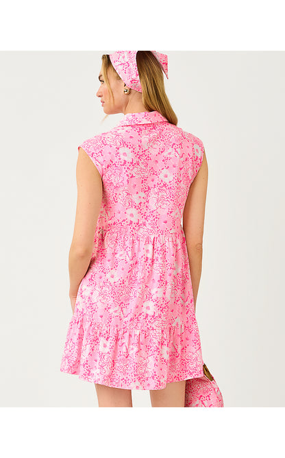 ARLEY DRESS, CONCH SHELL PINK BURST OF JOY