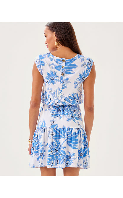 DANVILLE DRESS, RESORT WHITE JET SET JUNGLE