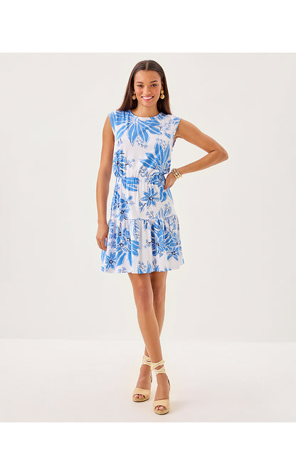 DANVILLE DRESS, RESORT WHITE JET SET JUNGLE