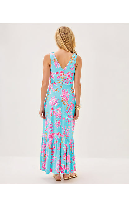 AQUINNAH MAXI DRESS, MULTI ROYAL CORAL