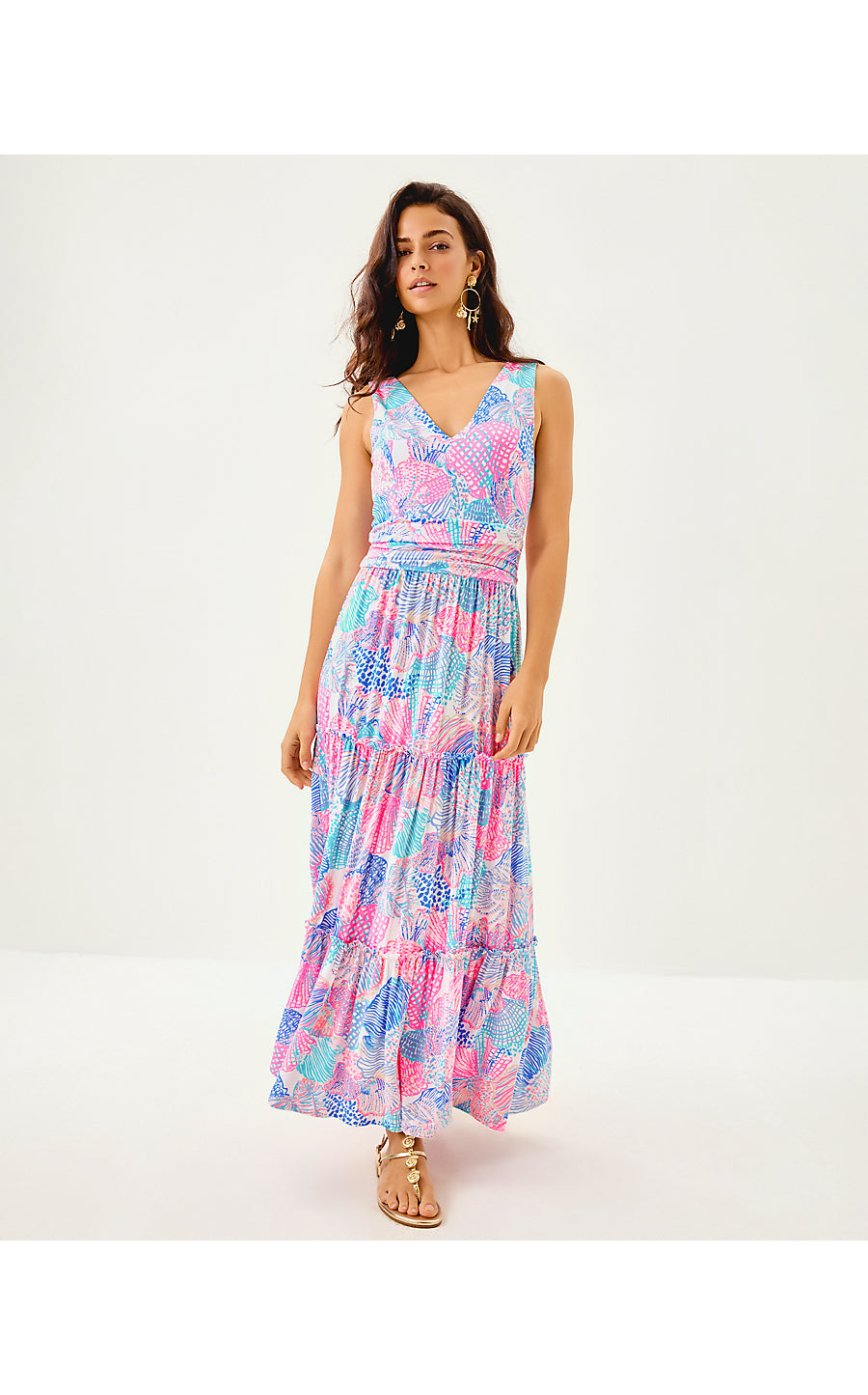 SKYLAR MIDI DRESS, MULTI ROAR OF THE SEAS