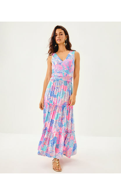 SKYLAR MIDI DRESS, MULTI ROAR OF THE SEAS