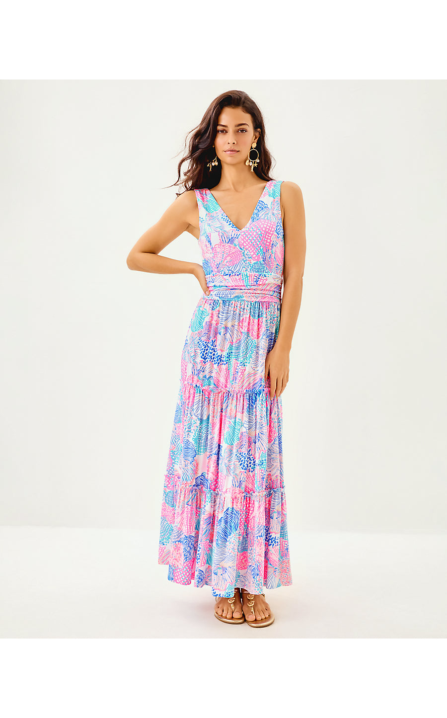 SKYLAR MIDI DRESS, MULTI ROAR OF THE SEAS