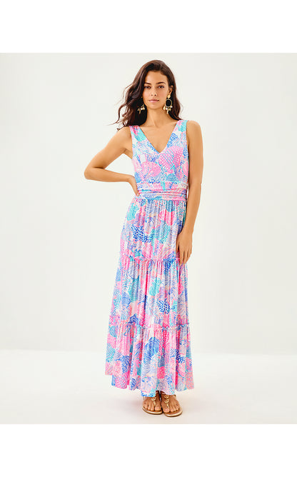 SKYLAR MIDI DRESS, MULTI ROAR OF THE SEAS