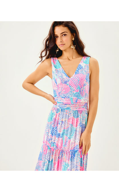 SKYLAR MIDI DRESS, MULTI ROAR OF THE SEAS