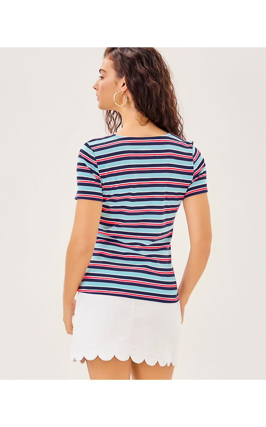 BEATY KNIT TOP, MULTI FIRECRACKER YARN DYE STRIPE