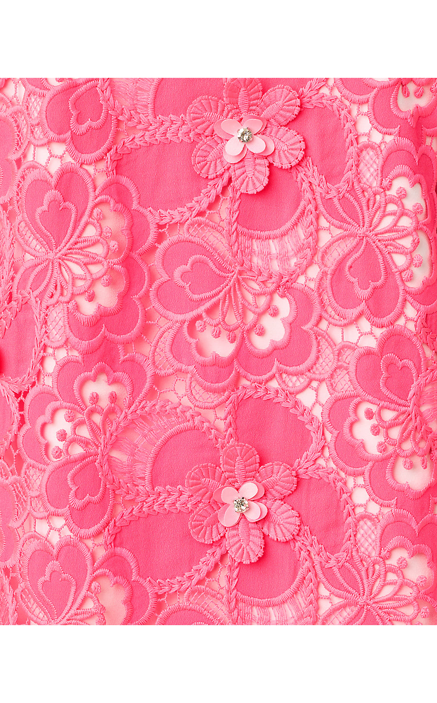 MALENA LACE SHIFT, CHERRY BLOSSOM PINK FLOWER POP LACE