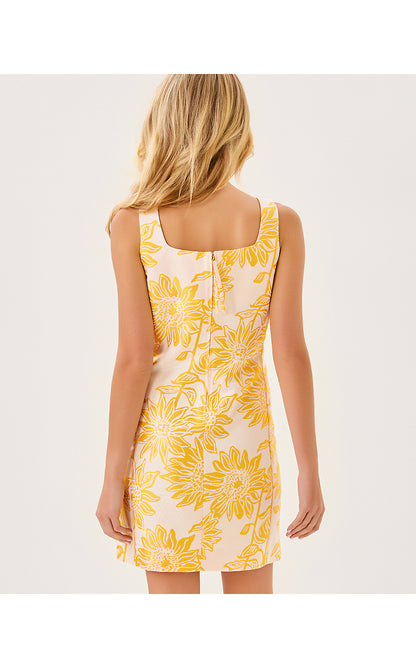 ALBRIGHT SHIFT, RESORT WHITE VIA SUNNY JACQUARD