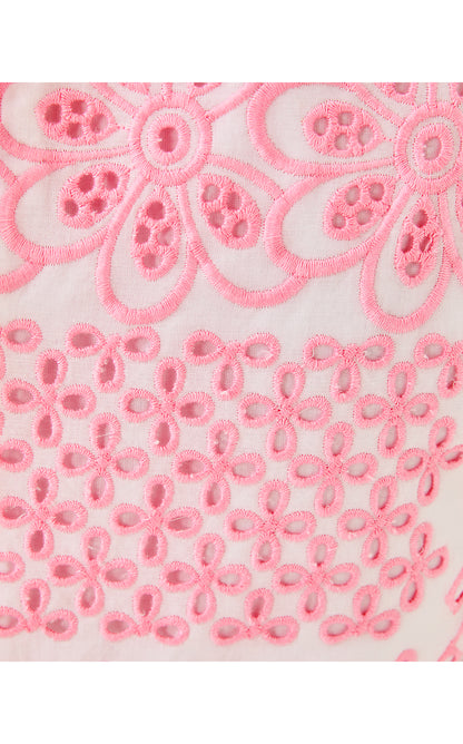 GERAD SHIFT, CONCH SHELL PINK PATCHWORK EYELET