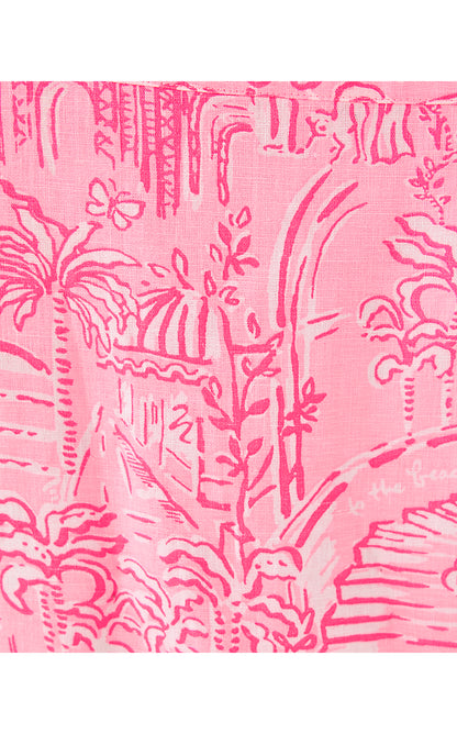 ELLOWYN LINEN DRESS, CONCH SHELL PINK PENNYS PLAYGROUND