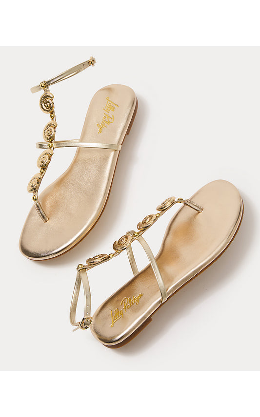 DYLANN SANDAL, GOLD METALLIC
