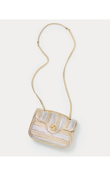 CORA CROSSBODY, GOLD METALLIC X SILVER METALLIC
