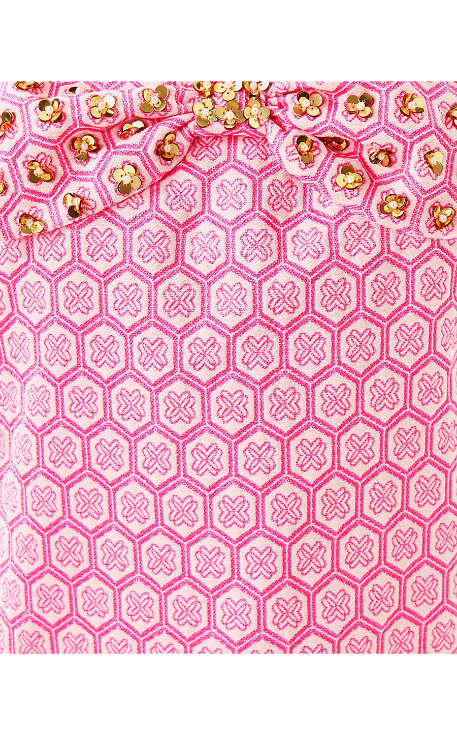 BRIA SKIRTED ROMPER, ROUSSEAU PINK BUTTERFLY BRANDMARK JACQUARD
