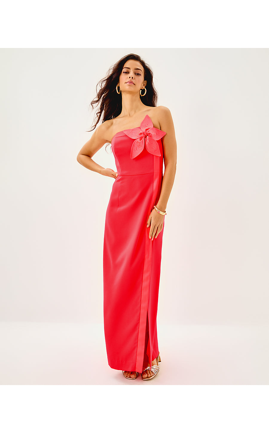 ANASOPHIA MAXI DRESS, CANE CORAL