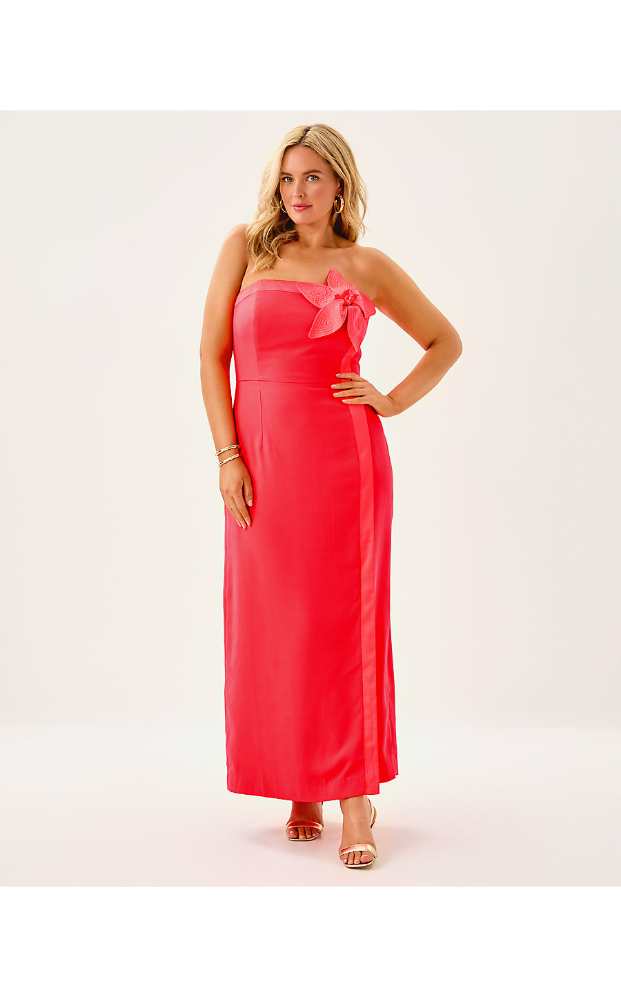 ANASOPHIA MAXI DRESS, CANE CORAL