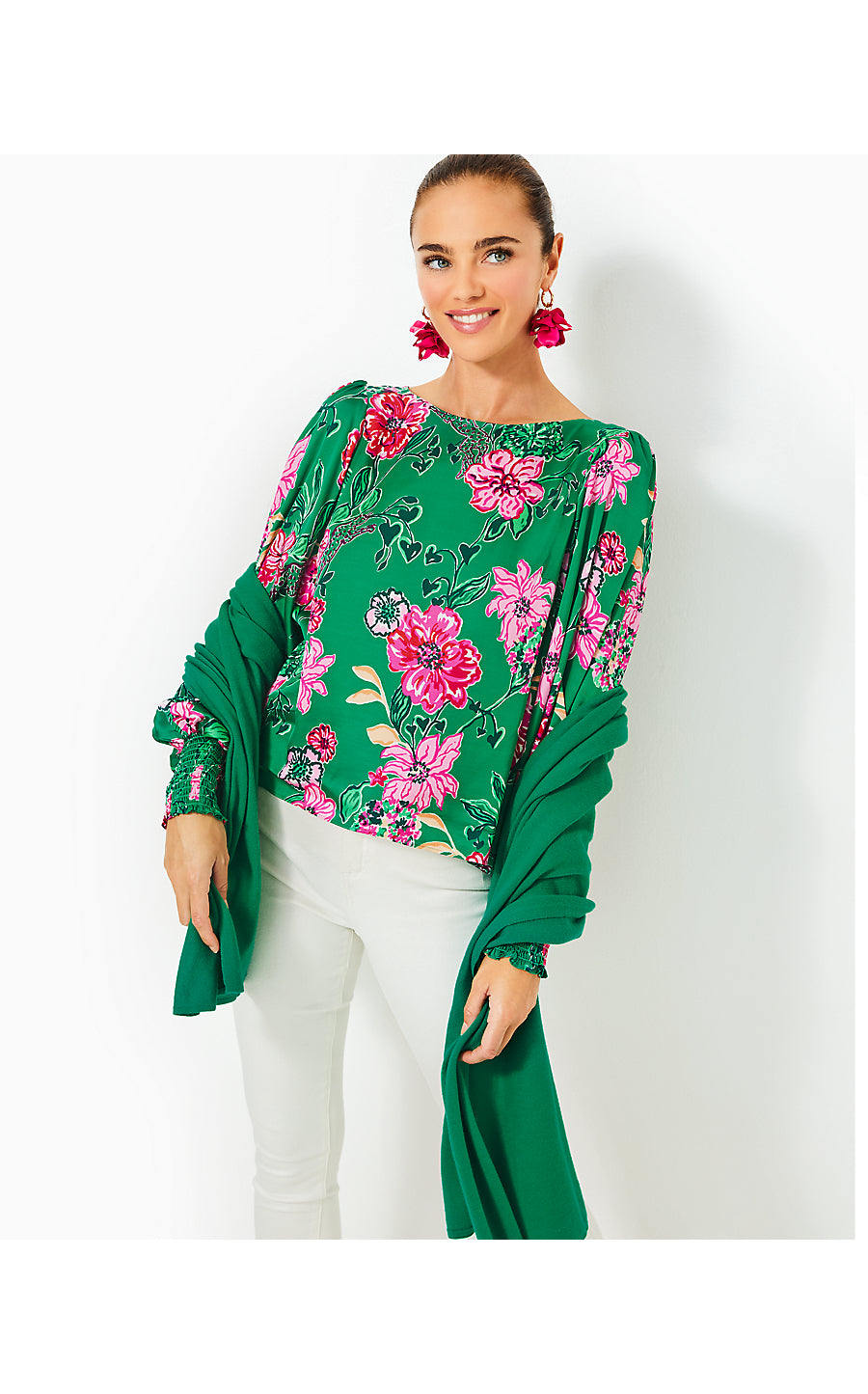 LANELLE WRAP, FIDDLE LEAF GREEN