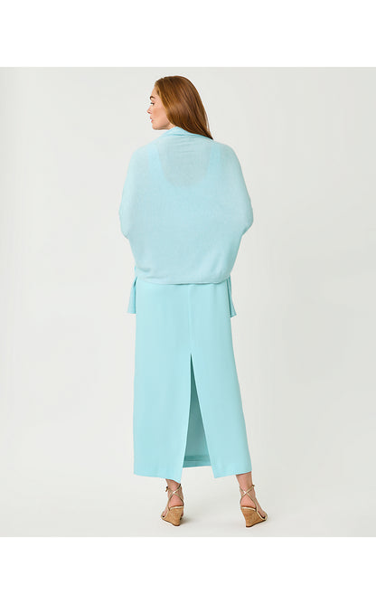 LANELLE WRAP, HEATHERED DAY DREAM BLUE