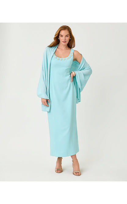 LANELLE WRAP, HEATHERED DAY DREAM BLUE