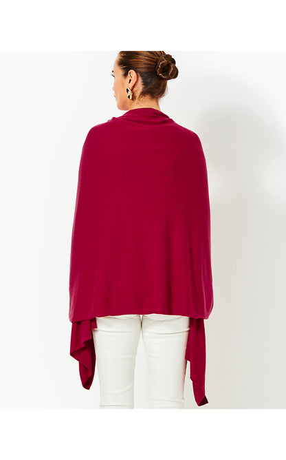 LANELLE WRAP, MALBEC RED