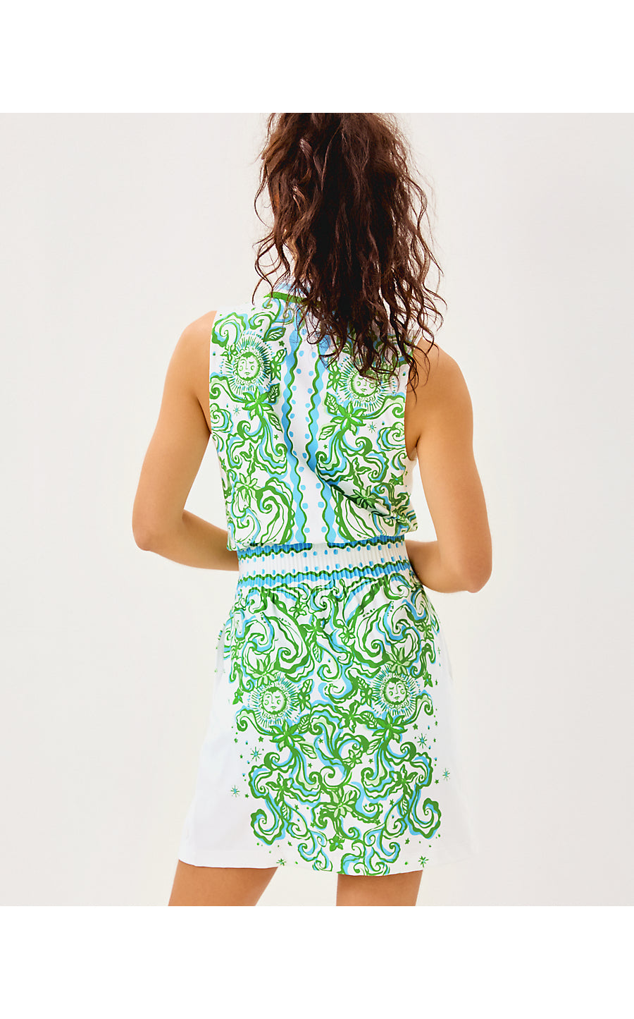 LOVE ACTIVE SLEEVELESS DRESS, RESORT WHITE SOL MATES ENGINEERED LUXLETIC DRESS