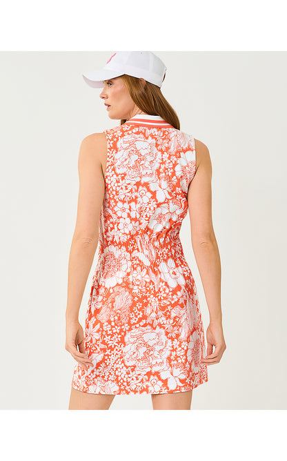 LOVE ACTIVE SLEEVELESS DRESS, SUNSET ORANGE BUDDING ROMANCE