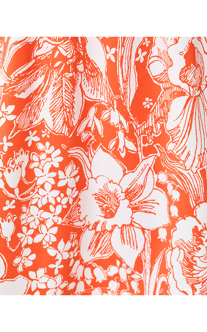 LOVE ACTIVE SLEEVELESS DRESS, SUNSET ORANGE BUDDING ROMANCE