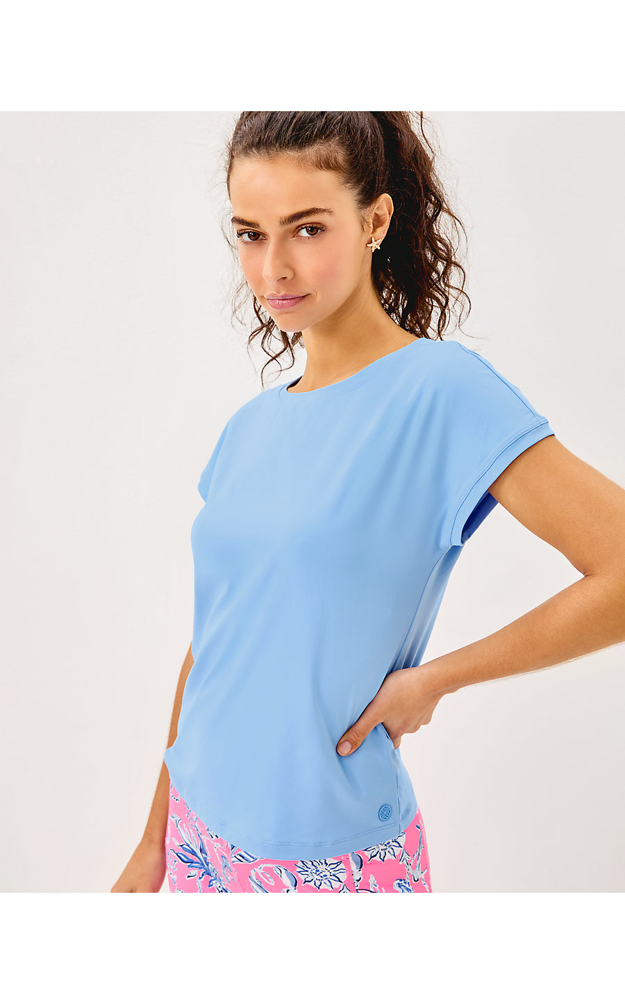 GLENNA ACTIVE TEE UPF 50+, JACARANDA BLUE