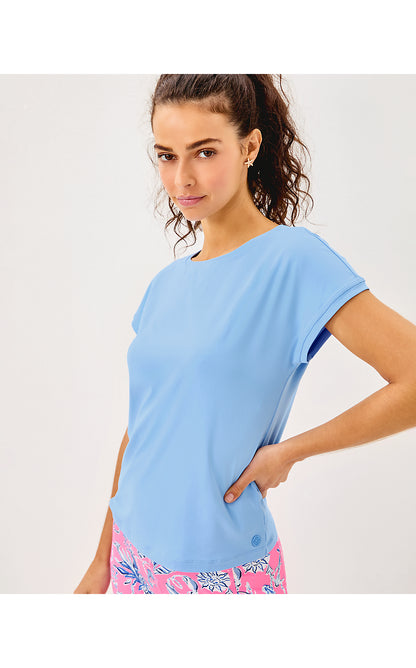 GLENNA ACTIVE TEE UPF 50+, JACARANDA BLUE