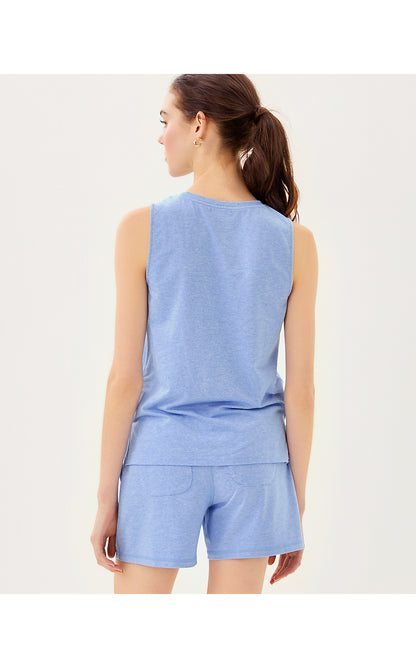 CALABASH TANK UPF 50+, HEATHERED JACARANDA BLUE
