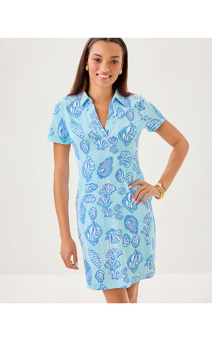 MANDI UPF 50+ DRESS, FRESH WATER BLUE COOL AS SHELL