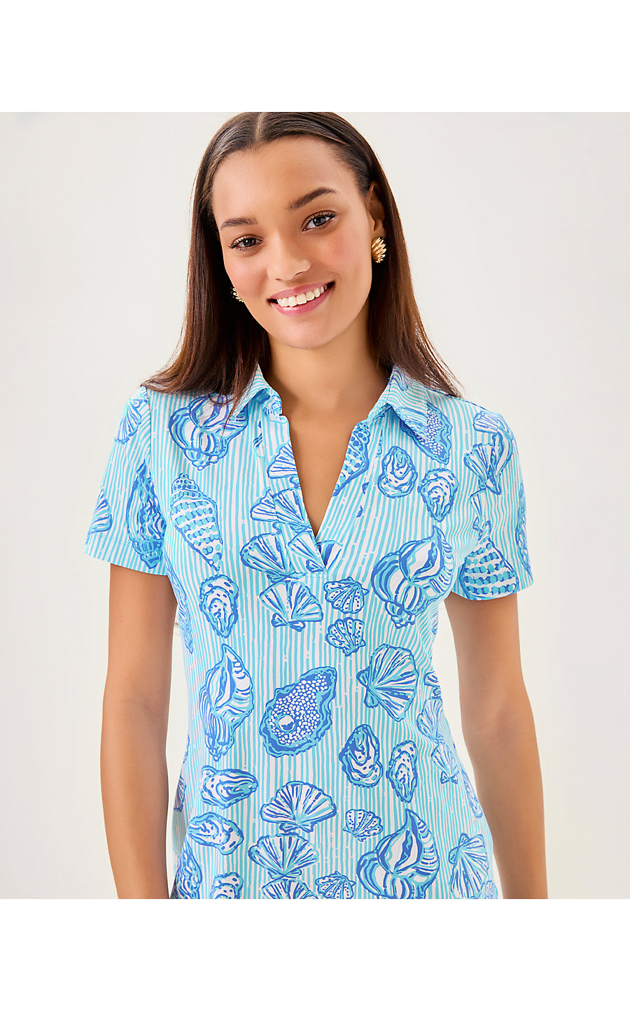 MANDI UPF 50+ DRESS, FRESH WATER BLUE COOL AS SHELL