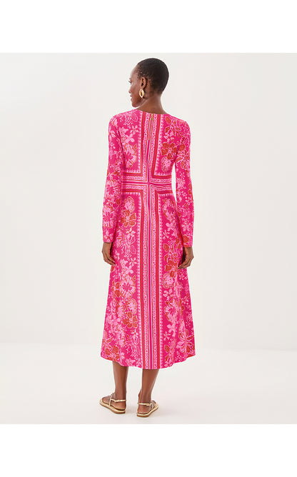 ZELENA UPF 50+ DRESS, SUN SHELL PINK BIG PARTY ENGINEERED CHILLYLILLY