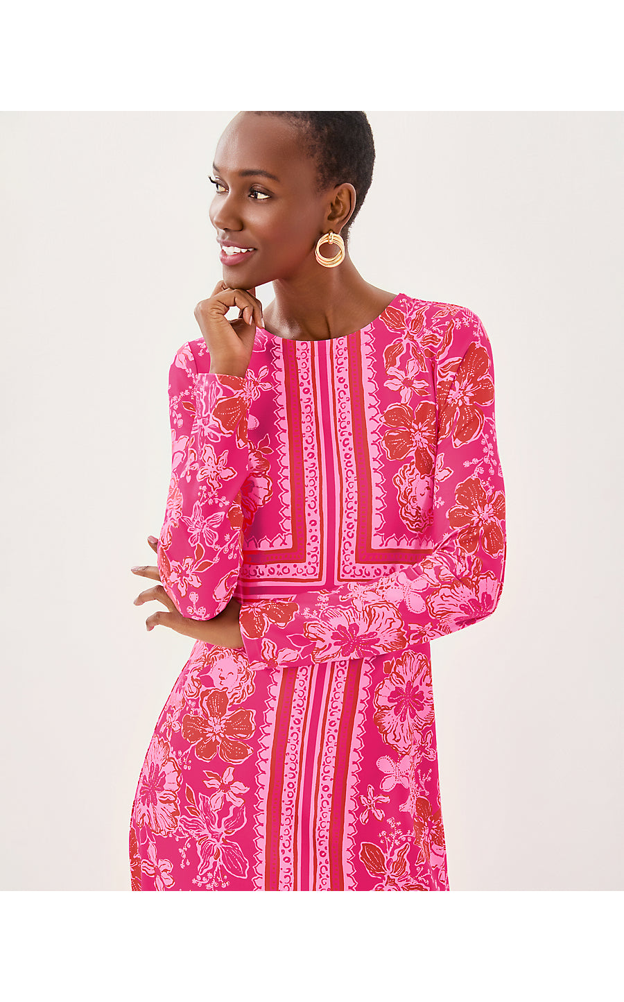 ZELENA UPF 50+ DRESS, SUN SHELL PINK BIG PARTY ENGINEERED CHILLYLILLY