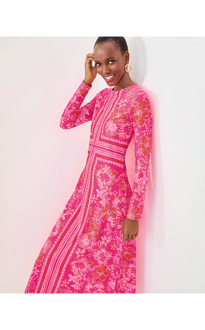 ZELENA UPF 50+ DRESS, SUN SHELL PINK BIG PARTY ENGINEERED CHILLYLILLY