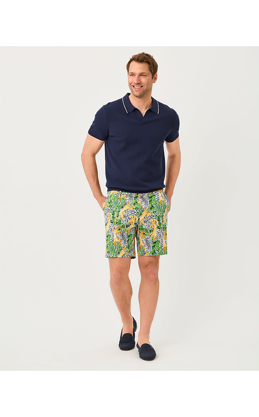 MENS STUFF VOLK STRETCH SHORT, MULTI LIL PALM PROWL