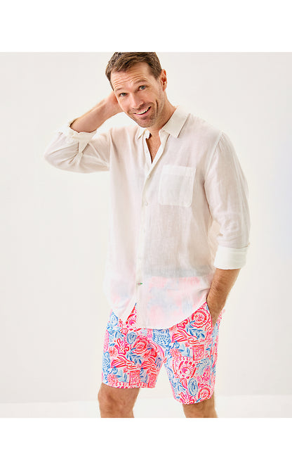 MENS STUFF VOLK STRETCH SHORT, RESORT WHITE LIL SUN SEA SAND
