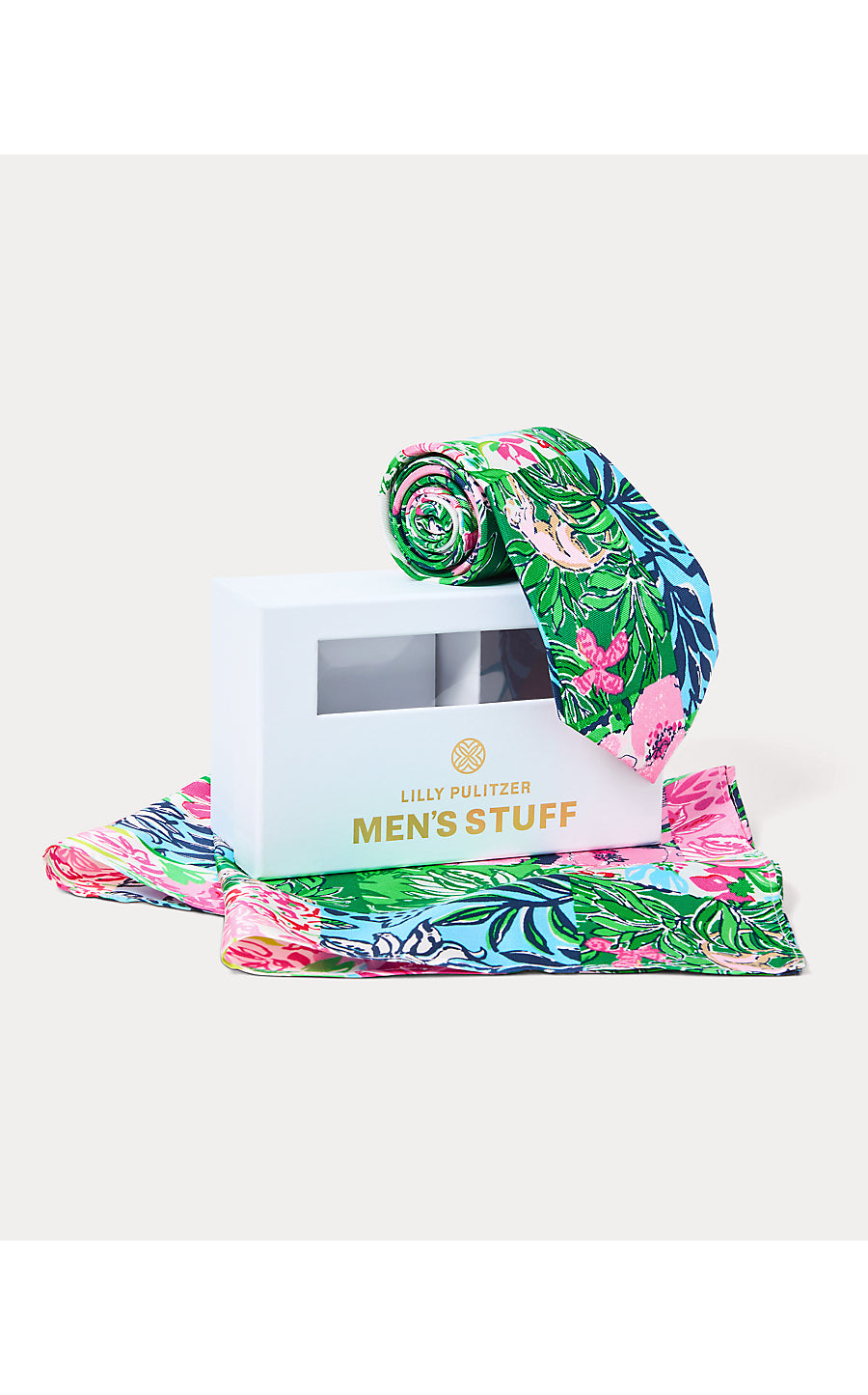 MENS STUFF TIE AND POCKET, MULTI PARTY PUNCH PATCH MENS ACCESSORIES