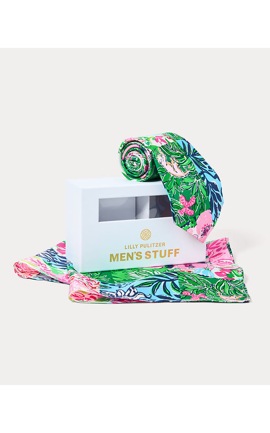 MENS STUFF TIE AND POCKET, MULTI PARTY PUNCH PATCH MENS ACCESSORIES