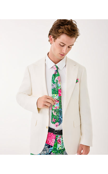 MENS STUFF TIE AND POCKET, MULTI PARTY PUNCH PATCH MENS ACCESSORIES