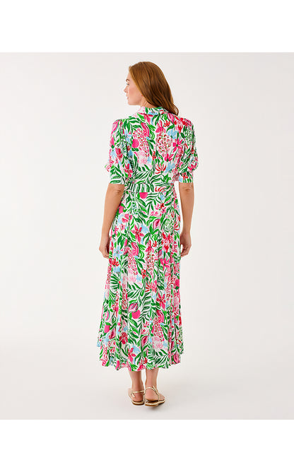 LARKYN MIDI SHIRTDRESS, MULTI GLOWING GARDENS