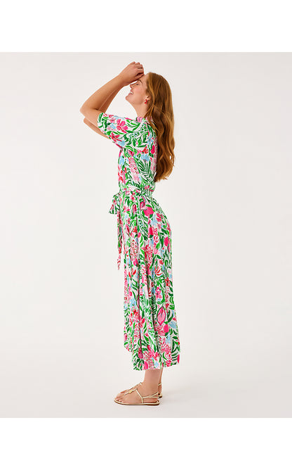 LARKYN MIDI SHIRTDRESS, MULTI GLOWING GARDENS